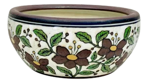 Vintage Hand-Painted Floral Cachepot