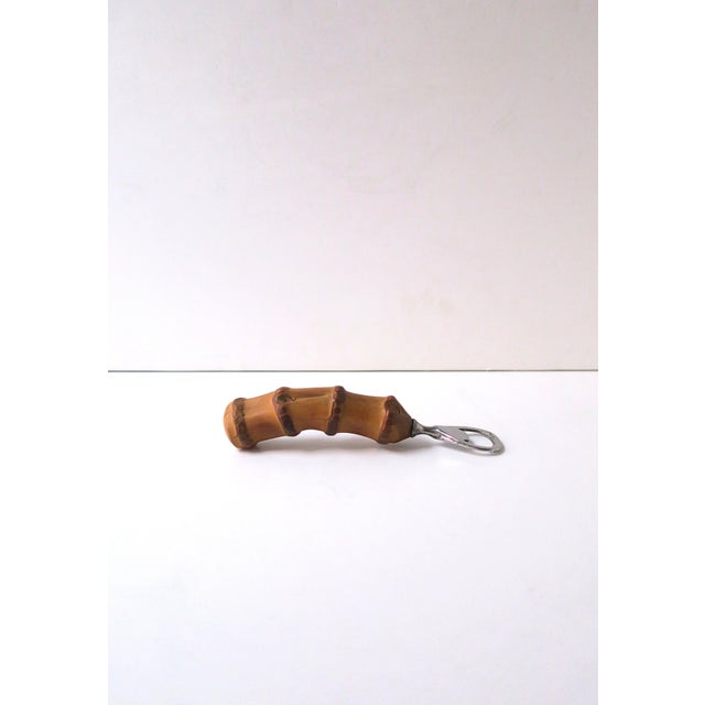Tan Sheffield Bottle Opener With Bamboo Handle British Campaign Design Gucci Style For Sale - Image 8 of 10