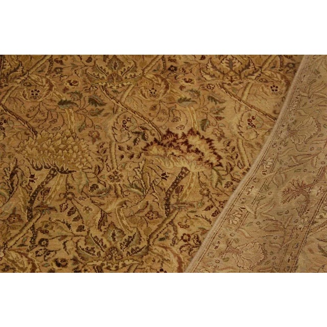 1980s 1980s Semi Antique Tan/Gold Hand-Knotted Rug -4'2 X 6'2 For Sale - Image 5 of 9