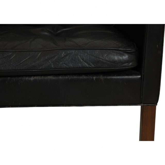 2207 Chair in Black Leather from Børge Mogensen, 1980s For Sale - Image 9 of 18