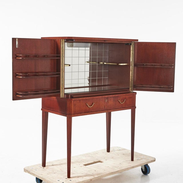 Swedish Modern Bar Cabinet from Förenade Möbler, Sweden, 1950s For Sale - Image 3 of 9