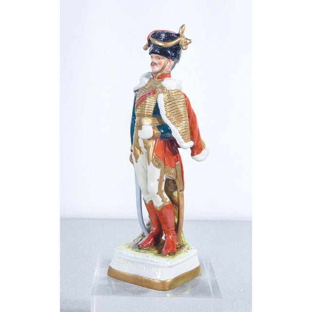Sculpture depicting eugène de beauharnais, bourdois & bloch in hand-painted porcelain. France, early 20th century origin...