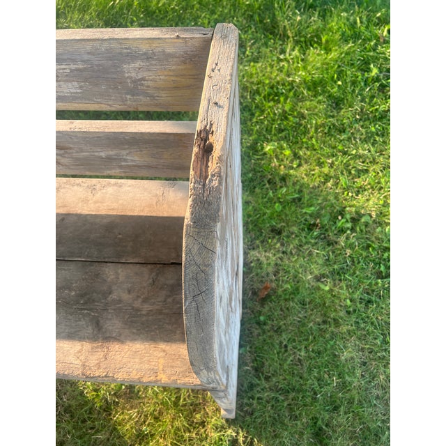 1800's Farmhouse French Style Rustic Bench For Sale - Image 10 of 12