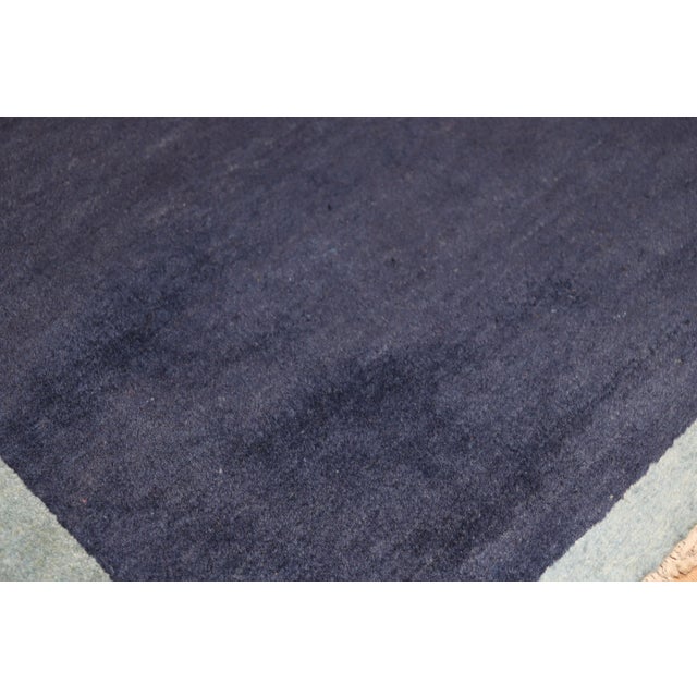 Blue Vintage Chinese Minimalist Rug For Sale - Image 13 of 18