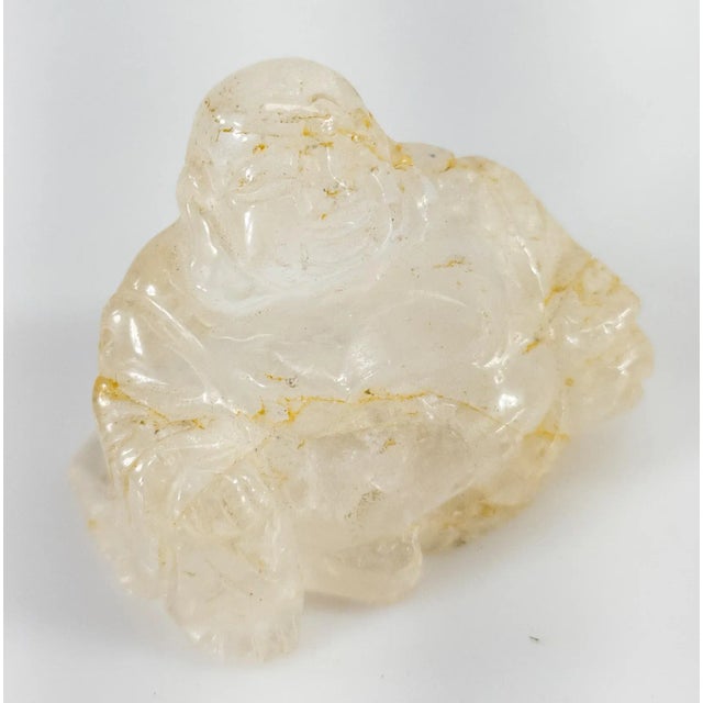 1970s Chinese Rock Crystal Quartz Laughing Buddha Figure For Sale - Image 9 of 9