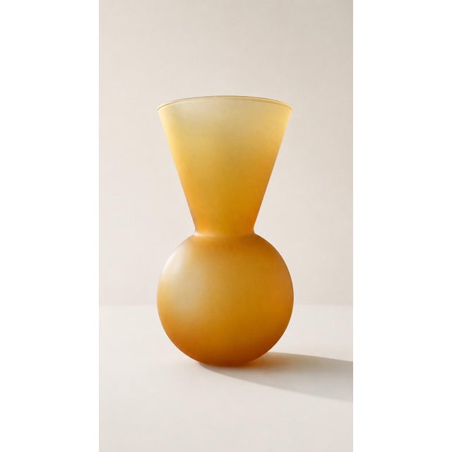 1970s Vintage Vase in Orange Glass Paste, 1973 For Sale - Image 5 of 5