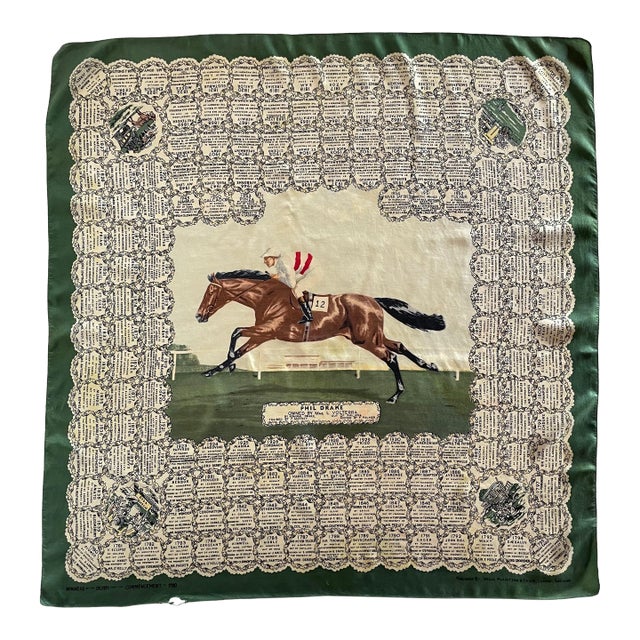 1955 Phil Drake Epsom Derby Winner Commemorative Silk Scarf - For Sale