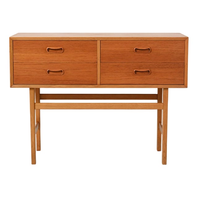 Scandinavian Teak and Oak Entrance Cabinet, 1960s For Sale