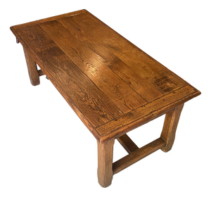 Vintage Rustic Farmhouse Coffee Table in Oak, 1950