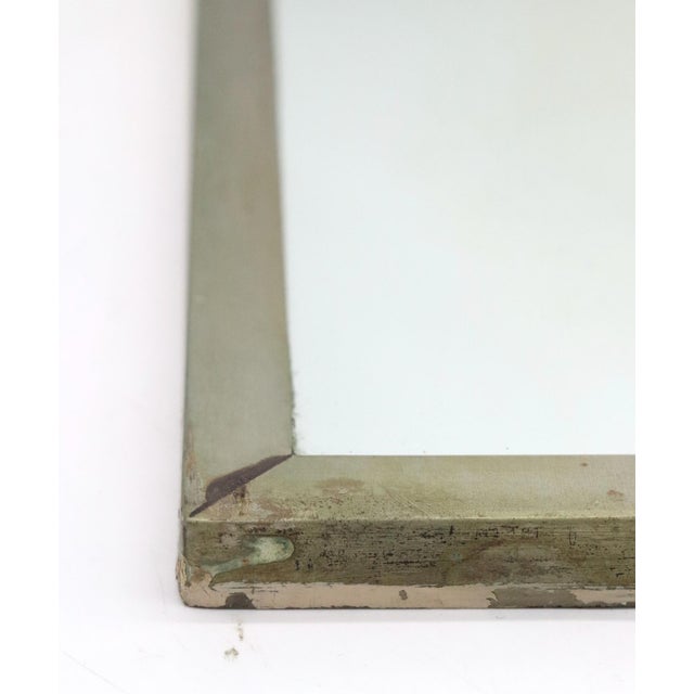 Vintage 18.75 In. Square Steel Bathroom Wall Mirror For Sale - Image 4 of 6