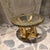 1970s Hollywood Regency Glass-Topped Side Table Verdi Gris Gold Leaf For Sale - Image 5 of 12