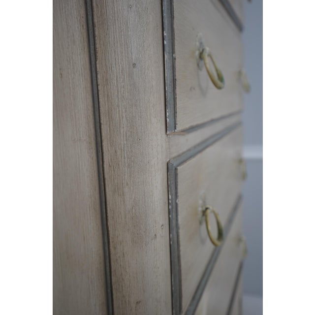 Baker Paint Decorated 4 Drawer Tall Chest For Sale - Image 16 of 18
