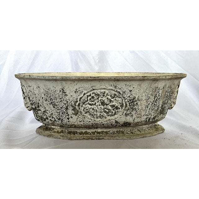 Late 1800s Belgian Painted Cast Iron Footed Planter For Sale - Image 4 of 15