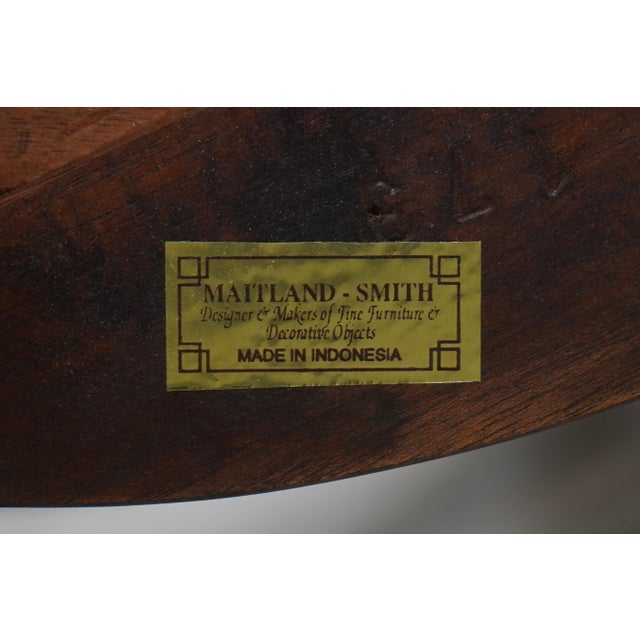 Set of 8 Maitland Smith Shield Back Mahogany Dining Room Chairs For Sale - Image 18 of 18