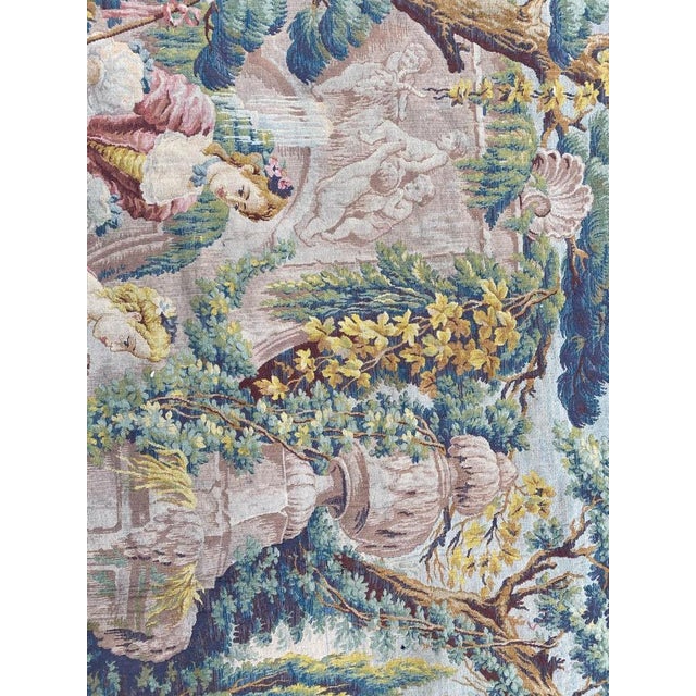 Vintage Aubusson Tapestry, 1950s For Sale - Image 10 of 16
