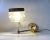 Vintage Adjustable Brass & Glass Wall Lamp, 1980s For Sale - Image 4 of 8