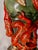 Sculptural Ceramic Dragon Table Lamp With Applied Flowers and Pierced Metal Base For Sale - Image 9 of 9