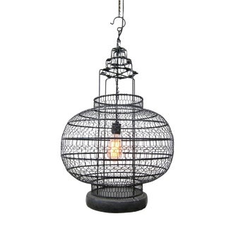 Industrial Wire Work Lantern For Sale