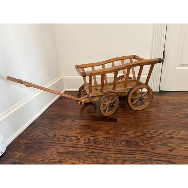 Antique Pine Wooden Cart For Sale - Image 4 of 7
