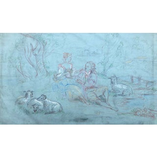 1950s Nathan Kredenser French Provincial Mural Study For Sale