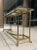 Metal Brass Hoofed Feet Glass Top Console Table Manner of Jansen For Sale - Image 7 of 13
