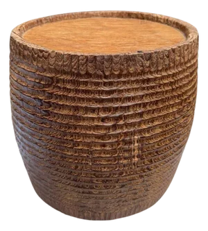 Andrianna Shamaris Hand Carved Side Table or Container
