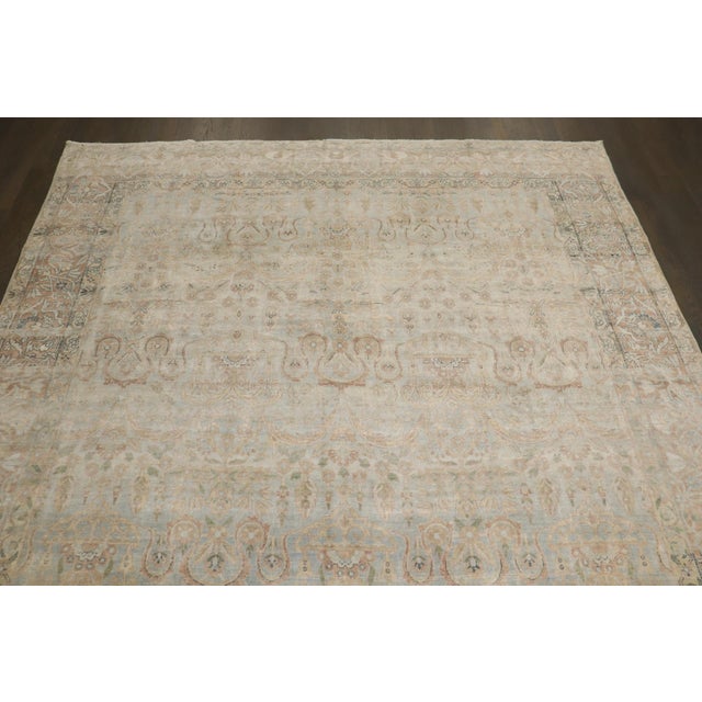 Light Color Persian Antique Kerman rug no. j5228 For Sale - Image 12 of 13