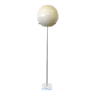 Original 1970s Robert Sonneman Lollipop Floor Lamp on Carerra Marble Base For Sale