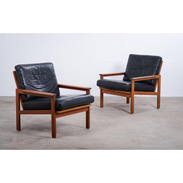 Vintage Danish Lounge Chairs in Teak by Illum Wikkelsø, 1950s, Set of 2 For Sale - Image 4 of 15