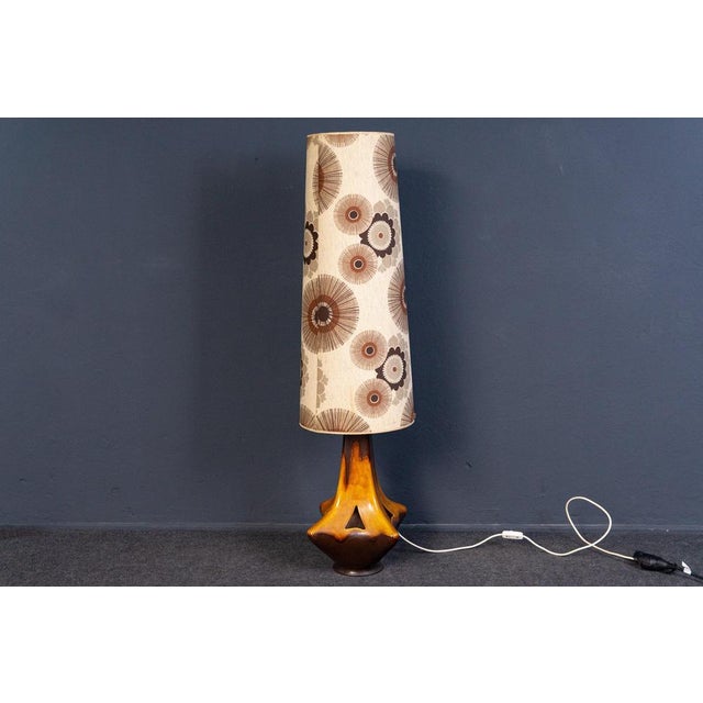 Vintage Pine and Ceramic Floor Lamp For Sale - Image 6 of 11