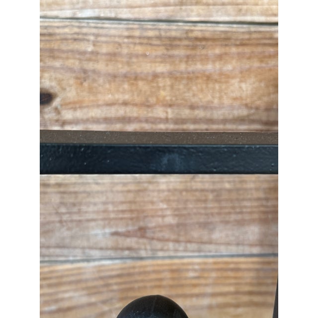 Mid-20th Century Hand-Forged Iron Window Grilles With Sculptural Scrollwork-Pair For Sale - Image 11 of 12