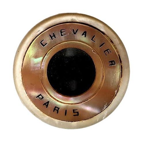 Shell Antique Chevalier Paris French Brass and Mother-of-Pearl Opera Glasses For Sale - Image 7 of 7