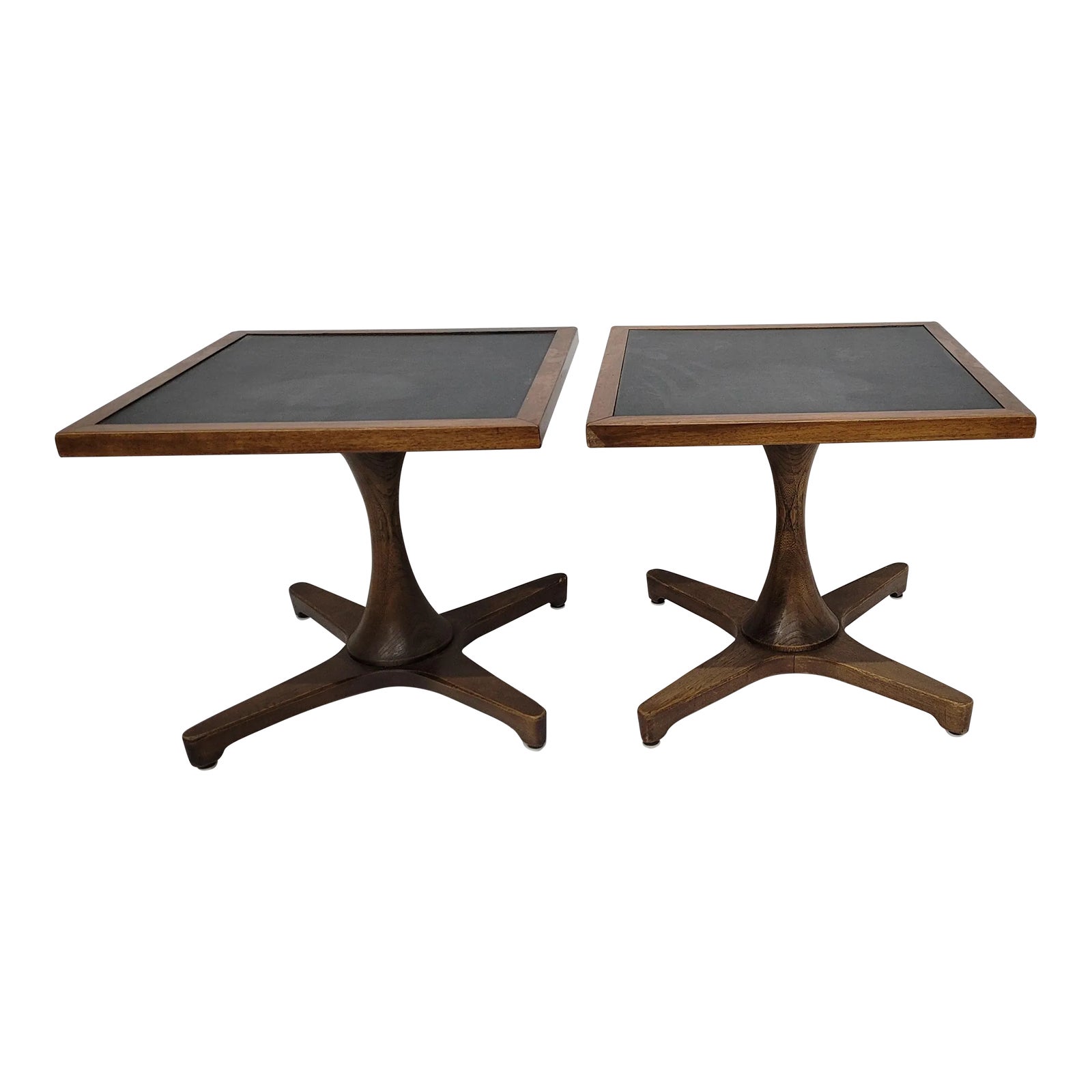 1970s Mid Century Modern Wood Side Tables a Pair Chairish