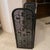 Black Mid 20th Century Hollywood Regency Scrolled Iron and Mesh Trifold Fireplace Screen For Sale - Image 8 of 10