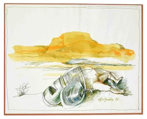 Leo Guida, The Fall of the Knight, Drawing, 1970s
