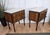 Mid-Century Italian Art Deco Style Wood Bedside Tables with Marble Tops, 1950s, Set of 2 For Sale - Image 6 of 11