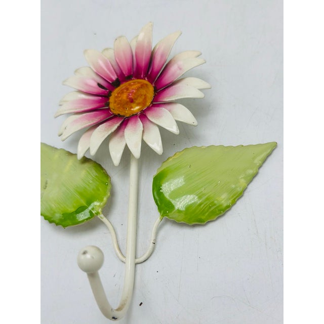 1960s Vintage Tole Wall Hooks, a Pair For Sale - Image 5 of 7