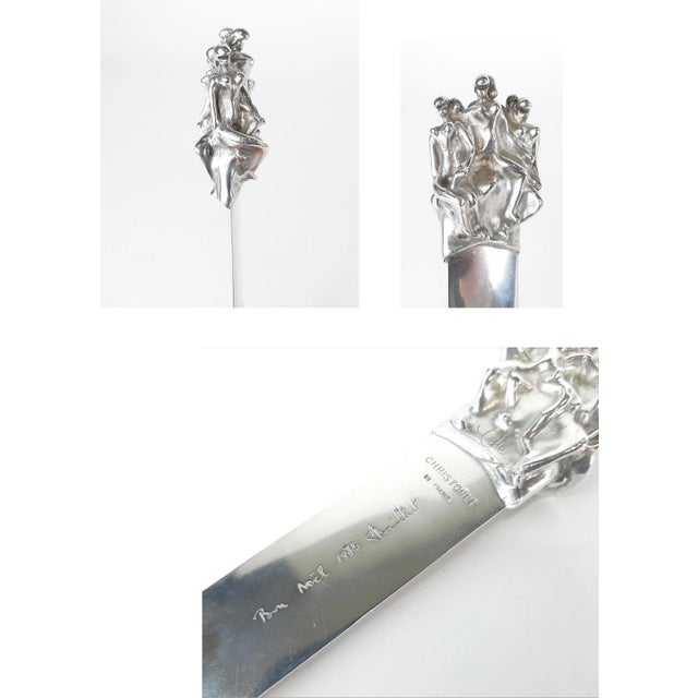 Metal Abrecartas Letter Opener by Jean Filhos for Christofle Modelo Cariatides, 1974 For Sale - Image 7 of 8