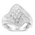 Haus of Brilliance 10K White Gold Diamond Bypass Cluster Ring (1 Cttw, I-J Color, I2-I3 Clarity) - Size 6-1/2 For Sale - Image 4 of 6