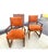 Incredible burnt orange vibrant velvet fabric in excellent condition, these 4 mcm chairs are the perfect combination of...