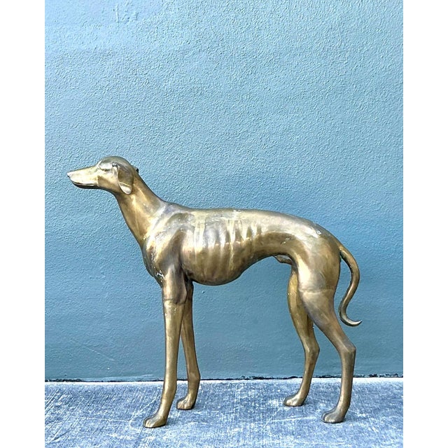 Vintage Monumental Brass Greyhound For Sale - Image 4 of 16
