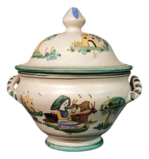 Ceramic Majolica Tureen by A. D'Arienzo for Vietri, 1970s
