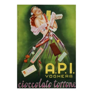 1955 Italian Confectionary Advertisement, Cioccolato-Torrone, a.p.i. Voghera For Sale