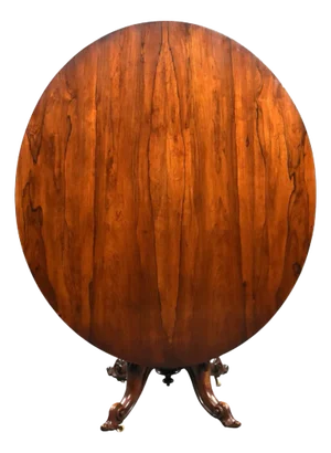 Victorian Oval Rosewood Table, 1880s