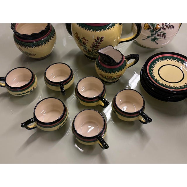 Yellow Circa 1983 Henriot Quimper French Faience Serve-Ware, Set of Thirty-One For Sale - Image 8 of 12