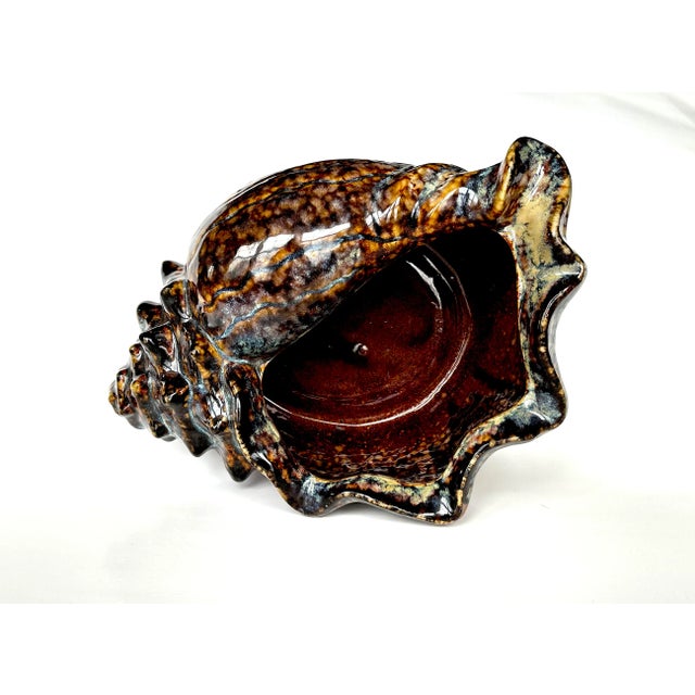 Ceramic Pottery Seashell Figurine Planter For Sale - Image 9 of 10