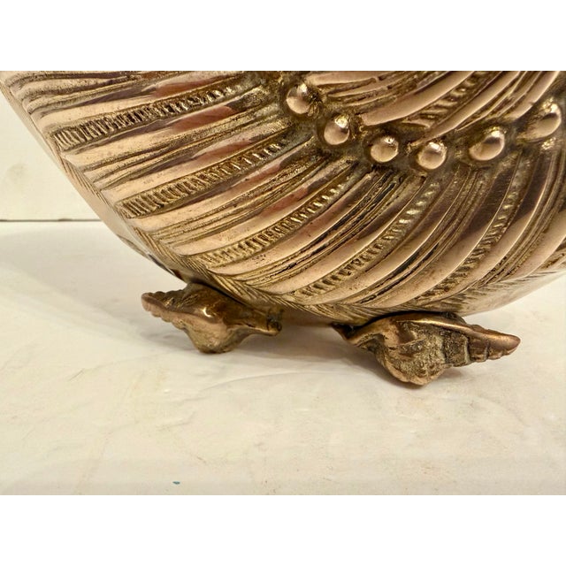 Rosenthal Netter Brass Seashell Nautilus Planter or Cachepot For Sale - Image 10 of 12