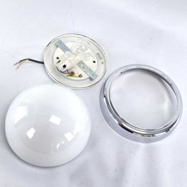 Metal Vintage German Ceiling Lamp from Glashütte Limburg, 1970s For Sale - Image 7 of 10