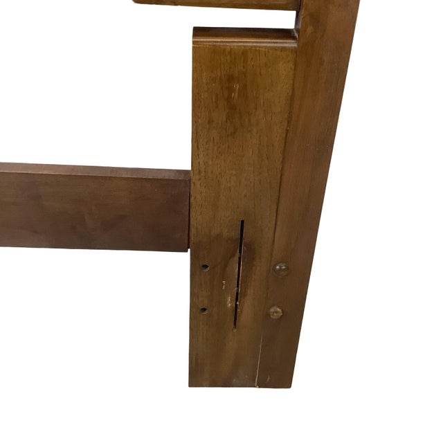 Mid-Century Modern Walnut Headboard, Full/Queen For Sale - Image 10 of 12