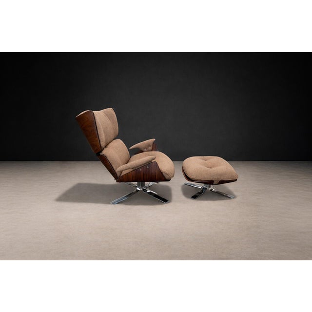 Mid-Century Modern Brazilian Modern "Paulistana" Armchair With Ottoman by Jorge Zalszupin, C. 1959 - Lot 802a For Sale - Image 3 of 18